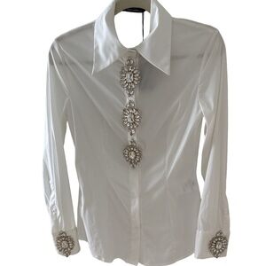 FLAVIO CASTELLANI BLOUSE SIZE 42 ITALIAN DESIGNER